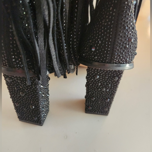 Jessica Simpson Fringe Jeweled Boots Like New! Tried On But Never Worn! - Picture 13 of 14